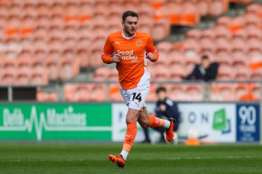 Elliot Embleton of Blackpool during the Emirates FA Cup 2nd Round match Blackpool vs Birmingham City at Bloomfield Road, Blackpool, United Kingdom, 1st December 2024 clipart