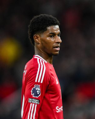 Marcus Rashford of Manchester United during the Premier League match Manchester United vs Everton at Old Trafford, Manchester, United Kingdom, 1st December 2024 clipart