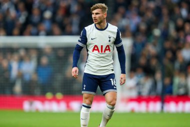 Tottenham Hotspur takımından Timo Werner, Tottenham Hotspur 'a karşı Tottenham Hotspur Stadyumu, Londra, 1 Aralık 2024' te oynanan Premier League maçında