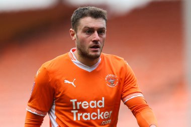 Blackpool 'dan Elliot Embleton, 1 Aralık 2024 tarihinde Birleşik Krallık' ta Bloomfield Road, Blackpool 'da oynanan Blackpool-Birmingham City maçında ikinci tur karşılaşmasında