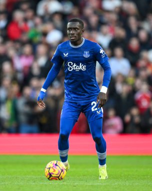 Everton 'dan Idrissa Gueye Premier League maçı sırasında Manchester United Everton' a karşı Old Trafford, Manchester, İngiltere, 1 Aralık 2024