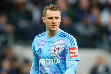 Fulham 'dan Bernd Leno Premier Lig maçı sırasında Tottenham Hotspur Fulham' a karşı Tottenham Hotspur Stadyumu, Londra, 1 Aralık 2024