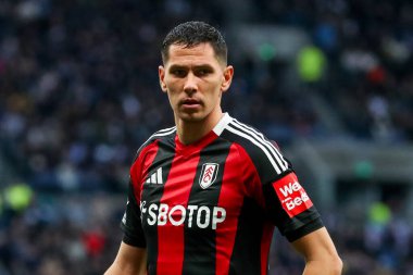 Fulham 'dan Sasa Lukiç Premier Lig karşılaşmasında Tottenham Hotspur' a karşı Fulham Stadyumu, Londra, 1 Aralık 2024