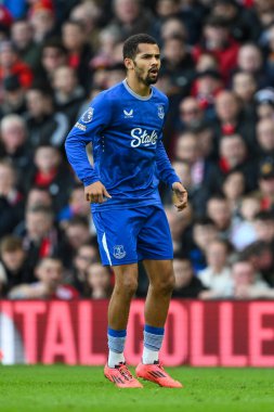 Everton 'dan Iliman Ndiaye Premier Lig karşılaşmasında Manchester United Everton' a karşı Old Trafford, Manchester, İngiltere, 1 Aralık 2024