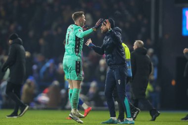 Crystal Palace 'dan Dean Henderson, Ipswich Town ile Ipswich Road, Ipswich, İngiltere' de 3 Aralık 2024 'te oynanan Premier League karşılaşmasında 0-1' lik galibiyeti kutluyor.