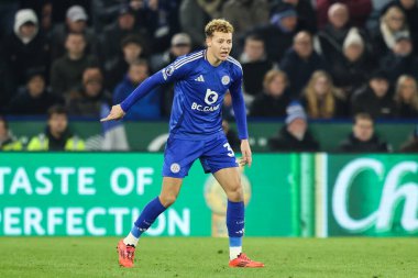 Leicester City 'den Kasey McAteer Premier League maçında Leicester City, West Ham United' a karşı King Power Stadyumu, Leicester, İngiltere, 3 Aralık 2024