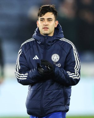 Facundo Buonanotte of Leicester City /applauds the home fans after the Premier League match Leicester City vs West Ham United at King Power Stadium, Leicester, United Kingdom, 3rd December 2024 clipart