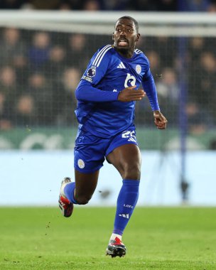 Leicester City 'den Boubakary Soumar Premier League maçı sırasında Leicester City, West Ham United' a karşı King Power Stadyumu, Leicester, 3 Aralık 2024