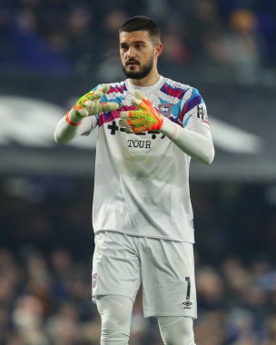 Ipswich Town 'dan Arijanet Muri, Ipswich Town' un Ipswich Road, Ipswich 'teki Crystal Palace' a karşı oynadığı Premier League maçında tepki gösterdi.