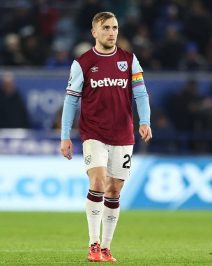 West Ham United 'dan Jarrod Bowen Premier Lig karşılaşmasında Leicester City, West Ham United' a karşı King Power Stadyumu, Leicester, İngiltere, 3 Aralık 2024