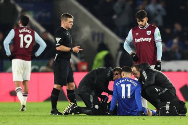 Leicester City 'den Bilal El Khannouss, 3 Aralık 2024' te King Power Stadyumu 'nda oynanan Premier League maçında Leicester City-West Ham United maçında tıbbi tedavi gördü.
