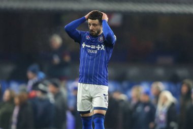 A dejected Conor Chaplin of Ipswich Town during the Premier League match Ipswich Town vs Crystal Palace at Portman Road, Ipswich, United Kingdom, 3rd December 2024 clipart