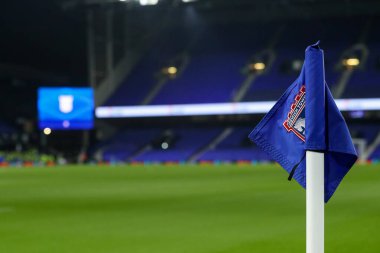 Premier Lig maçı sırasında Ipswich Town, Ipswich Road, Ipswich, İngiltere 'de Crystal Palace' a karşı köşe bayrağı, 3 Aralık 2024