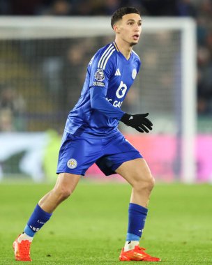 Leicester City 'den Bilal El Khannouss Premier League maçı sırasında Leicester City, King Power Stadyumu' nda West Ham United 'a karşı, 3 Aralık 2024