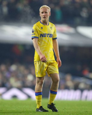 Kristal Saray 'dan Will Hughes Premier Lig maçı sırasında Ipswich Town, Ipswich Road, İngiltere' deki Kristal Saray 'a karşı, 3 Aralık 2024