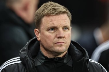 Newcastle United 'ın teknik direktörü Eddie Howe Premier League maçında Newcastle United, Liverpool' a karşı St. James 'Park, Newcastle, 4 Aralık 202