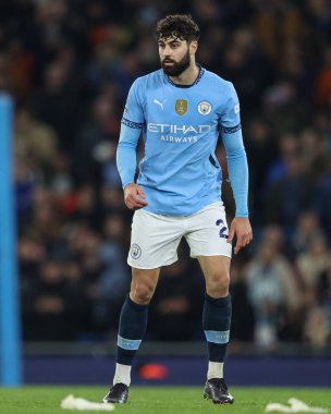Manchester City ile Nottingham Forest arasındaki Premier League maçı sırasında Manchester City 'den Joko Gvardiol, Etihad Stadyumu, Manchester, İngiltere, 4 Aralık 2024