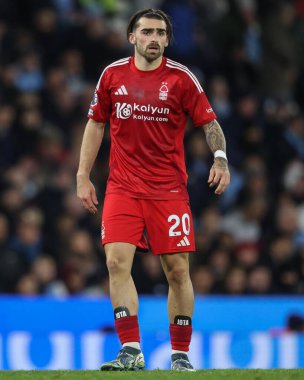 Premier Lig maçı sırasında Nottingham Ormanı 'ndan Jota Silva Manchester City ile Nottingham Ormanı arasında Etihad Stadyumu, Manchester, İngiltere, 4 Aralık 2024