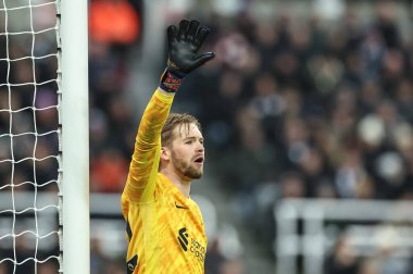 Liverpool 'dan Caoimhin Kelleher Premier Lig maçı sırasında St.James' Park, Newcastle, 4 Aralık 202 'de Liverpool' a karşı Newcastle United