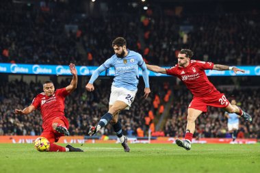 Manchester City 'den Joko Gvardiol, Premier League maçı sırasında Etihad Stadyumu' nda Nottingham Forest 'a karşı 4 Aralık 2024' te oynanan maçta gol atma şansı yakaladı.
