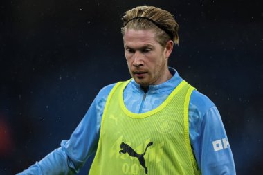 Manchester City 'den Kevin De Bruyne Premier League maçı sırasında Manchester City - Nottingham Forest maçında Etihad Stadyumu, Manchester, İngiltere, 4 Aralık 2024