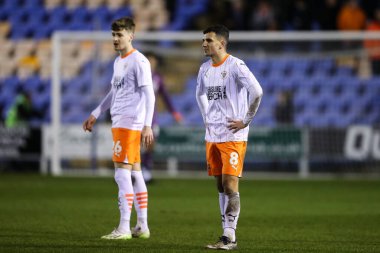 Blackpool takımından Albie Morgan 4 Aralık 2024 'te Croud Meadow, Shrewsbury' de Shrewsbury Town 'a karşı Blackpool maçında