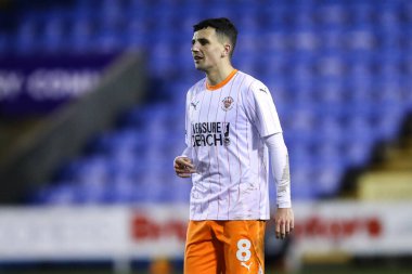 Blackpool takımından Albie Morgan 4 Aralık 2024 'te Croud Meadow, Shrewsbury' de Shrewsbury Town 'a karşı Blackpool maçında