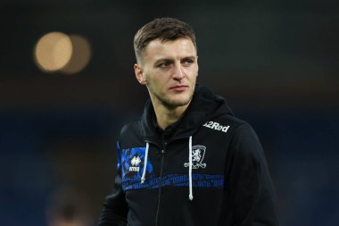 Middlesbrough 'dan Dael Fry, 6 Aralık 2024' te Burnley 'nin Middlesbrough' a karşı oynadığı Gökyüzü İddia Şampiyonası maçı öncesinde geldi.