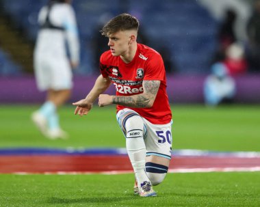 Middlesbrough 'dan Matthew Clarke, 6 Aralık 2024' te Burnley 'e karşı Middlesbrough, Burnley, İngiltere' de oynanan Gökyüzü İddia Şampiyonası karşılaşması öncesinde oynanan maç öncesi ısınma maçında...