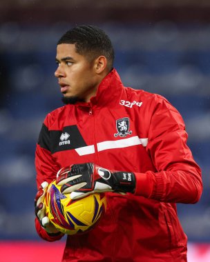 Middlesbrough 'dan Seny Dieng 6 Aralık 2024' te Burnley ile Middlesbrough arasında oynanan maç öncesi ısınma maçında
