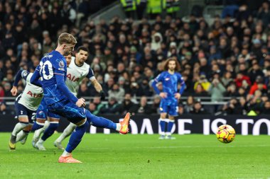 Chelsea 'den Cole Palmer Premier Lig maçında Tottenham Hotspur' un Chelsea 'ye karşı oynadığı Tottenham Hotspur Stadyumu' nda 8 Aralık 2024 'te 2-2' lik bir penaltı kaydetti.
