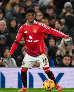 Manchester United 'dan Amad Diallo Premier League maçı sırasında Old Trafford, Manchester, Birleşik Krallık' ta Manchester United ve Nottingham Forest maçına katıldı.
