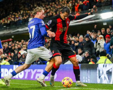 Jack Clarke of Ipswich Town battles for the ball with Enes Unal of AFC Bournemouth during the Premier League match Ipswich Town vs Bournemouth at Portman Road, Ipswich, United Kingdom, 8th December 2024 clipart