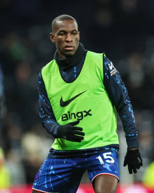 Chelsea 'den Nicolas Jackson Premier Lig karşılaşması öncesinde Tottenham Hotspur' a karşı Chelsea Tottenham Hotspur Stadyumu, Londra, İngiltere, 8 Aralık 2024