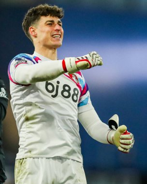 AFC Bournemouth 'dan Kepa, Premier League maçının ardından Ipswich Town ile Bournemouth arasında 8 Aralık 2024' te Ipswich, İngiltere 'de oynanan maçın galibiyetini kutluyor.
