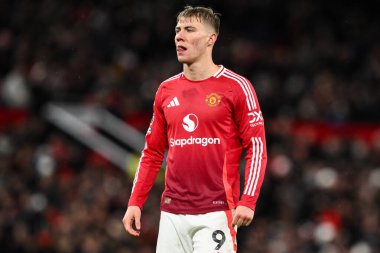 Manchester United ile Nottingham Forest arasındaki Premier League maçı sırasında Manchester United 'tan Rasmus Hjlund 7 Aralık 2024' te Old Trafford, Manchester, İngiltere 'de karşı karşıya geldi.