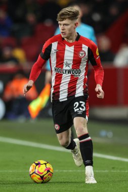 Brentford 'dan Keane Lewis-Potter Premier League maçında Brentford Newcastle United' a karşı Gtech Community Stadyumu, Londra, İngiltere, 7 Aralık 2024