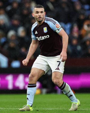 Aston Villa takımından John McGinn Premier Lig maçında Aston Villa, Southampton 'a karşı Villa Park, Birmingham, İngiltere, 7 Aralık 202