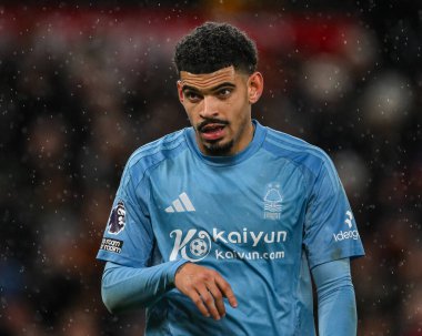 Nottingham Ormanı 'ndan Morgan Gibbs-White Premier League maçı sırasında Manchester United Nottingham Forest' a karşı Old Trafford, Manchester, İngiltere, 7 Aralık 2024