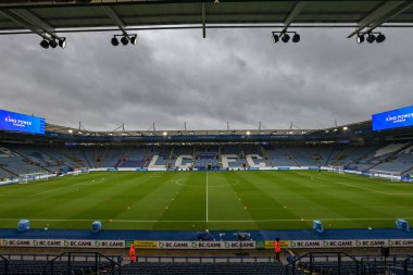 King Power Stadyumu, Premier League karşılaşması öncesinde Leicester City, Brighton ve Hove Albion 'a karşı King Power Stadyumu, Leicester, İngiltere, 8 Aralık 2024