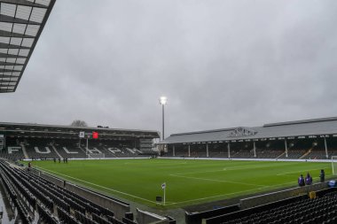 8 Aralık 2024 'te Craven Cottage, Londra' da oynanan Premier League maçından önce Craven Cottage, Fulham-Arsenal maçının genel görünümü