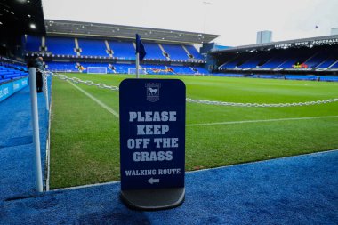 Ipswich Town, Ipswich Road, Ipswich, İngiltere 'de 8 Aralık 2024 tarihinde oynanan Premier League maçından önce Portman Road' un genel bir görüntüsü.