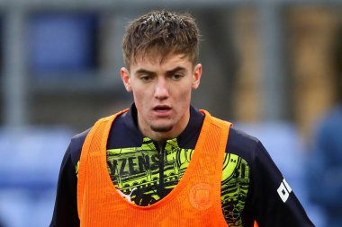 Manchester City 'den Jacob Wright Premier Lig karşılaşmasından önce ısınıyor. Crystal Palace, Manchester City' ye karşı Selhurst Park, Londra, 7 Aralık 2024