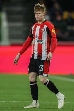 Brentford 'dan Keane Lewis-Potter Premier League maçında Brentford Newcastle United' a karşı Gtech Community Stadyumu, Londra, İngiltere, 7 Aralık 2024