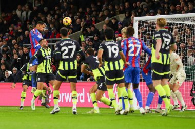 Crystal Palace 'dan Maxence Lacroix Premier League maçında Manchester City ile Selhurst Park, Londra, 7 Aralık 2024' te oynanan karşılaşmada 2-1 berabere kaldı.