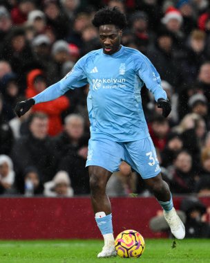 Nottingham Ormanı 'ndan Ola Aina Premier Lig karşılaşmasında Manchester United ile Nottingham Ormanı arasında 7 Aralık 2024' te Old Trafford, Manchester, İngiltere 'de oynanacak karşılaşmada.
