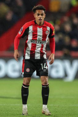 Brentford 'dan Fabio Carvalho Premier League maçı sırasında Brentford Newcastle United' a karşı Gtech Community Stadyumu, Londra, İngiltere, 7 Aralık 2024