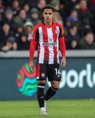 Brentford 'dan Fabio Carvalho Premier League maçı sırasında Brentford Newcastle United' a karşı Gtech Community Stadyumu, Londra, İngiltere, 7 Aralık 2024