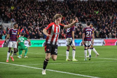 Brentford 'dan Nathan Collins Premier League maçında Brentford - Newcastle United maçında 7 Aralık 2024' te Londra 'daki Gtech Community Stadyumu' nda 3-2 berabere kaldı.