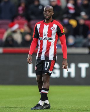 Brentford 'dan Yoane Wissa Premier League maçı sırasında Brentford Newcastle United' a karşı Gtech Community Stadyumu, Londra, İngiltere, 7 Aralık 2024